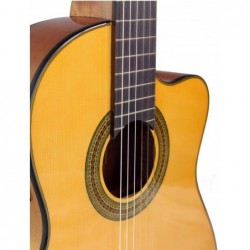 Outlet B18 - Guitarra Flamenca Tatay C320.580CE OS1 con cutaway con Rallada en la Tapa y Trastes Bastante Planos