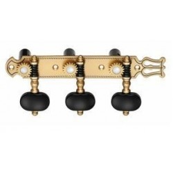 C300.087N Clavijero Clasica Dorado Palomilla Negra Hecha a Mano