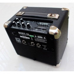 Merit-10 Amplificador Portable de 10W RMS para guitarra electrica con reproduccion de USB y SD