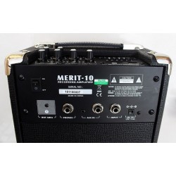 Merit-10 Amplificador Portable de 10W RMS para guitarra electrica con reproduccion de USB y SD