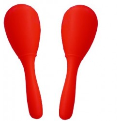 C751.264-RD  Maracas de plastico Rojas