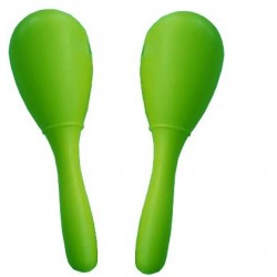 C751.265-GR  Maracas de plastico Verdes
