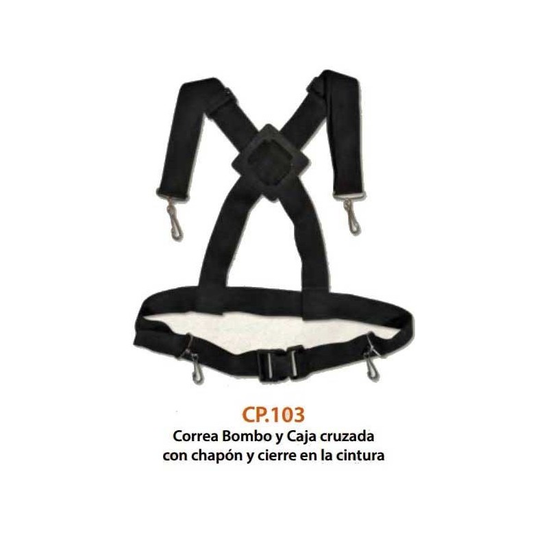 CP.103 Correa Cruzada Bombo y Caja Genuine Straps