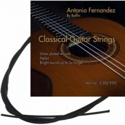 C302.910 Cuerdas Guitarra Clasica Antonio Fernandez Tension Media Nylon Negro