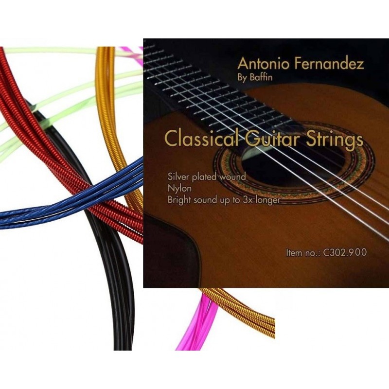 C302.918 Cuerdas Guitarra Clasica Antonio Fernandez de colores