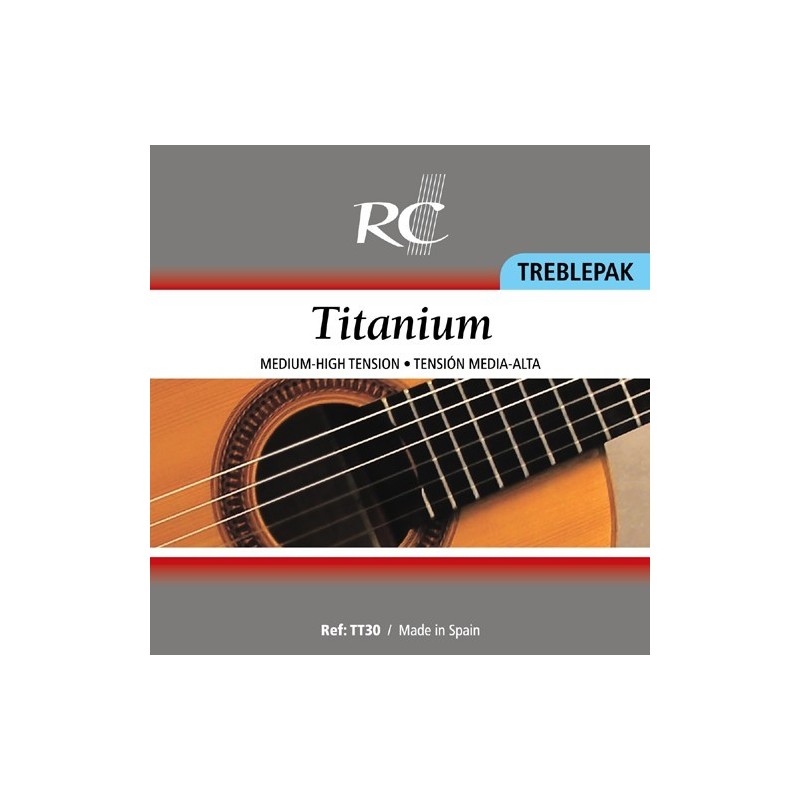 Juego de 3 tiples de Titanio (1 Mi, 1a / 1 Si, 2a / 1 Sol, 3a) TT30