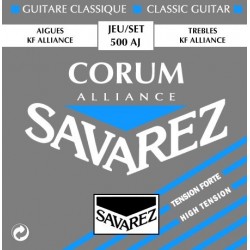 500AJ Juego de Cuerdas Clasica Savarez Corum Alliance Tension Alta
