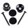 Juego de 2 enganches sujeta correas para guitarra acustica, electrica, clasica y bajo. End pin color negro.