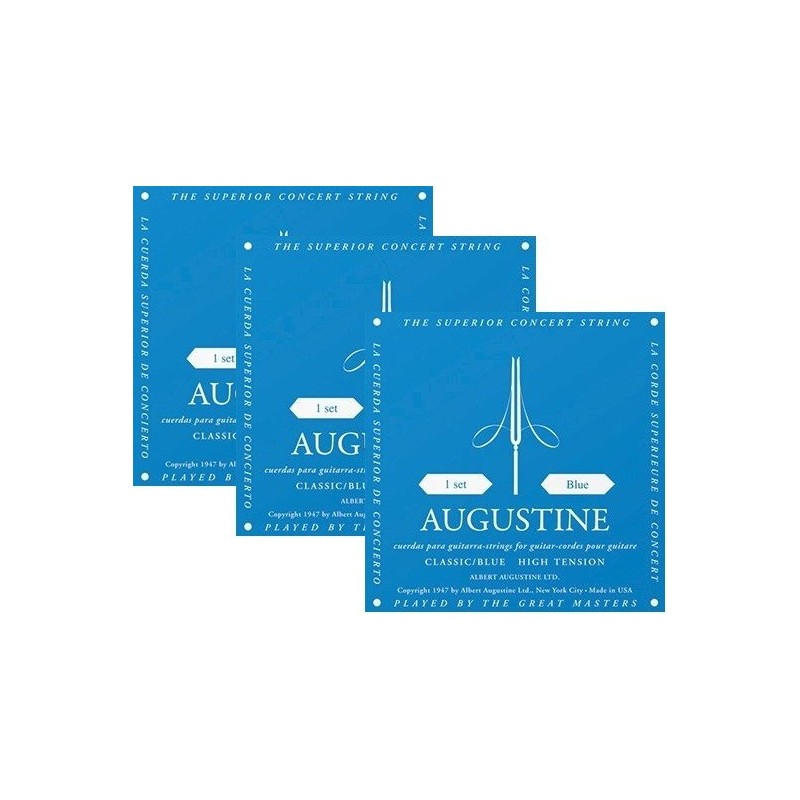 Augustine Blue Tension Alta. Juego de Cuerdas para Guitarra Clasica