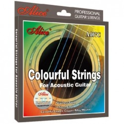 A407C-SL Cuerdas Guitarra Acustica de colores