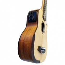 Egmond C380.107EQ  Ukelele Soprano Amplificado de Koa y Tapa Maciza