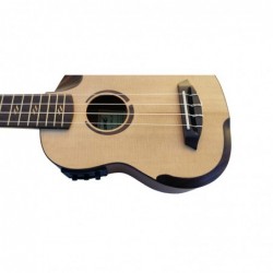 Egmond C380.107EQ  Ukelele Soprano Amplificado de Koa y Tapa Maciza