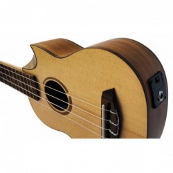 Egmond C380.107EQ  Ukelele Soprano Amplificado de Koa y Tapa Maciza