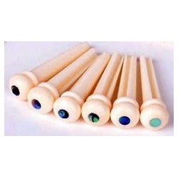 Juego de pins del puente de hueso para guitarra acustica