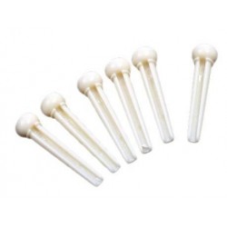 Juego de  pins del puente de plastico blanco para guitarra acustica