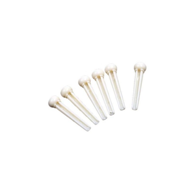 Juego de  pins del puente de plastico blanco para guitarra acustica