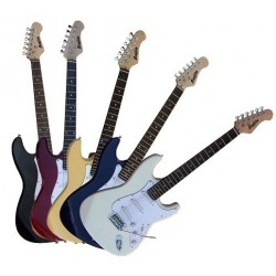 GS-350BK Guitarra Electrica Egmond Tipo Strato Negra