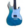 C350.370FBL Guitarra Electrica Egmond Tipo Strato Color Azul Degradado Translucido