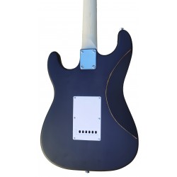 C350.381BK Guitarra Electrica Egmond Tipo Strato Color Negro Efecto Desgastado