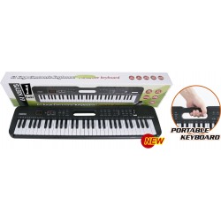 Teclado Isaki TC-619 de 61 Teclas con Cargador y Microfono