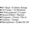Teclado Isaki TC-616 de 61 Teclas con Cargador y Microfono