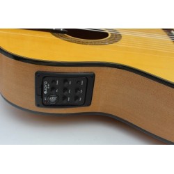 C320.580CE V Guitarra Flamenca Jose Rincon - Fondo de Sicomoro con Tapa de Abeto - Cenefa Verde - Amplificada con Cutaway