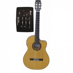C320.580CE V Guitarra Flamenca Jose Rincon - Fondo de Sicomoro con Tapa de Abeto - Cenefa Verde - Amplificada con Cutaway