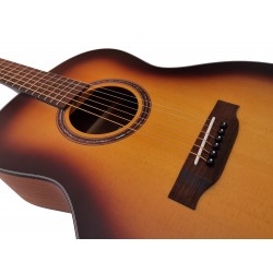 Egmond AV-51 Burst – Guitarra Acústica Grand Auditorium con Tapa Maciza de Abeto y Acabado Sunburst