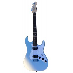 C350.390 Guitarra Electrica Egmond Tipo Strato Color Azul Pleateado