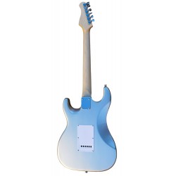 C350.390 Guitarra Electrica Egmond Tipo Strato Color Azul Pleateado