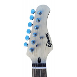 C350.390 Guitarra Electrica Egmond Tipo Strato Color Azul Pleateado