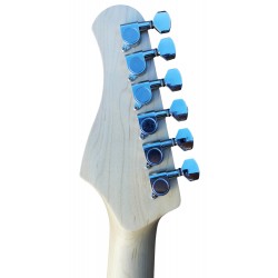 C350.390 Guitarra Electrica Egmond Tipo Strato Color Azul Pleateado