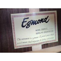 Egmond Guitarra Acustica 12 CUERDAS Toda Maciza D66N12