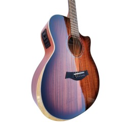 Egmond Guitarra Acustica de ZURDO Toda Maciza GA99S CE