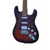 Guitarra Electrica Egmond GS-836TB Tipo Strato Color Sunburst efecto Fuego