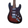 Guitarra Electrica Egmond GS-836TB Tipo Strato Color Sunburst efecto Fuego