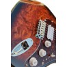 Guitarra Electrica Egmond GS-836TB Tipo Strato Color Sunburst efecto Fuego