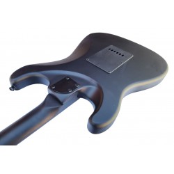 Guitarra Electrica Egmond GS-821M Tipo Strato Acabado Negro Mate