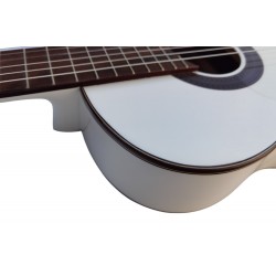 Vicente Tatay Perla Guitarra Flamenca Blanca de Cipres (Sicomoro) y Tapa Maciza, Pintada de Blanco Perlado