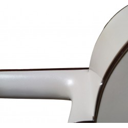 Vicente Tatay Perla Guitarra Flamenca Blanca de Cipres (Sicomoro) y Tapa Maciza, Pintada de Blanco Perlado