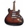 Guitarra Electrica Egmond GSW-837TB Tipo Strato de Sapelli Quilted Color Sunburst efecto Fuego y electronica Wilkinson