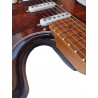 Guitarra Electrica Egmond GSW-837TB Tipo Strato de Sapelli Quilted Color Sunburst efecto Fuego y electronica Wilkinson