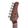 Guitarra Electrica Egmond GSW-837TB Tipo Strato de Sapelli Quilted Color Sunburst efecto Fuego y electronica Wilkinson
