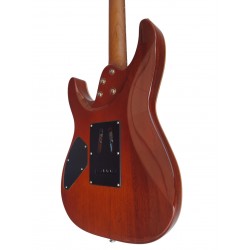 Guitarra Electrica Egmond GSX-880B Tipo Superstrat de arce rizado Color Azul