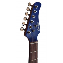 Guitarra Electrica Egmond GSX-880B Tipo Superstrat de arce rizado Color Azul