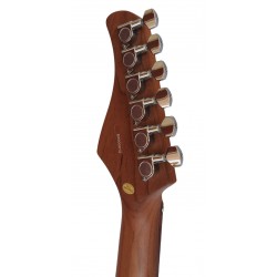 Guitarra Electrica Egmond GSX-880B Tipo Superstrat de arce rizado Color Azul