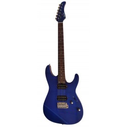 Guitarra Electrica Egmond GSX-880B Tipo Superstrat de arce rizado Color Azul