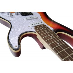 Guitarra Electrica Egmond ST-380FSB Tipo Strato de Arce Rizado Color Sunburst