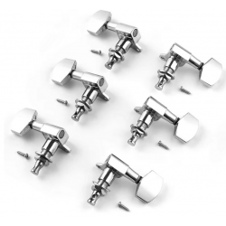 Clavijero 3+3 para guitarra Acustica Cromado AL-016P