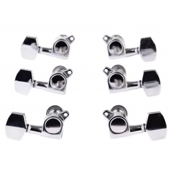 Clavijero 3+3 para guitarra Acustica Cromado AS-016P